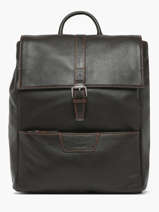 2-compartment Foulonn Backpack Leather Etrier Brown foulonne EFOU8092