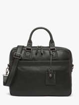 Leather Spider Briefcase 2 Compartments Etrier Black spider ESPI8022