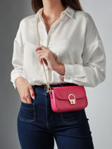 Crossbody Bag Altair Leather Etrier Pink altair EALA134X-vue-porte