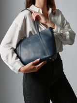 Sac Port� �paule S Tradition Cuir Etrier Bleu tradition ETRA060S-vue-porte