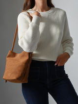 Sac Port paule Sac  Dos S Cavalier Nubuck Cuir Etrier Beige cavalier nubuck ECAN126S-vue-porte