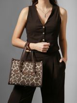 Sac Bandouli�re Safari Etrier Marron safari ESAI160S-vue-porte