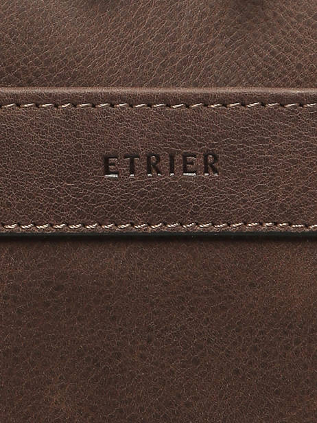Leather Spider Backpack 2 Compartments Etrier Brown spider ESPI8102 other view 5